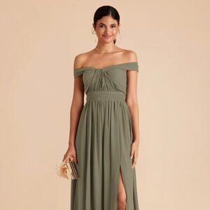 Birdy Grey Grace Convertible Chiffon Dress – Thyme – Size Small